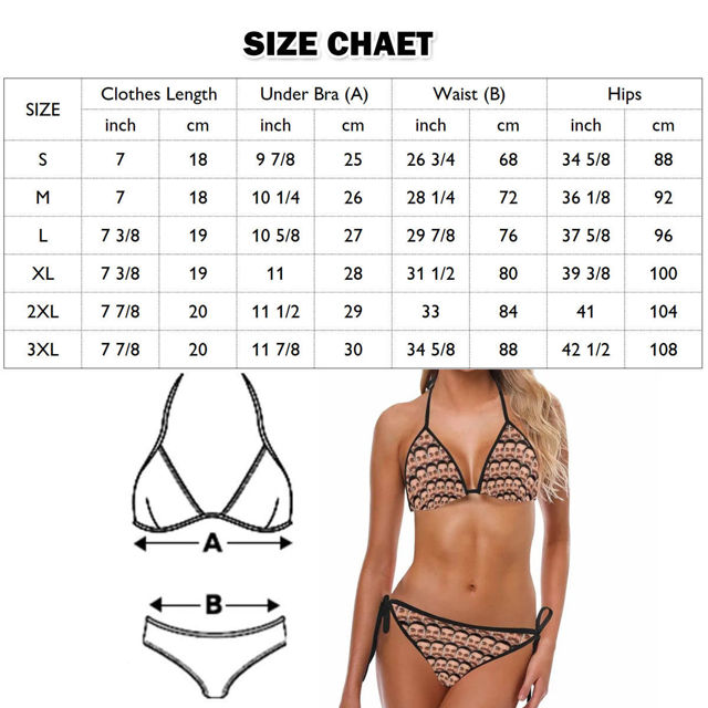 Picture of Custom Star Face Photo Bikini for Women