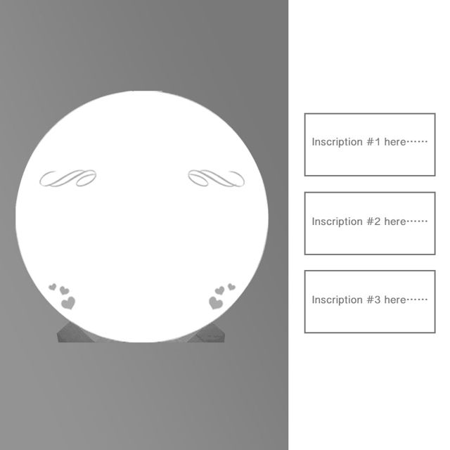 Picture of Personalized 3D Moon Lamp with Touch Control Touching Words (10cm-20cm)