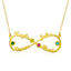 Picture of Personalized Infinity 4-Name Necklace With Birthstones