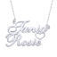 Picture of Personalized Two Line Name Necklace in 925 Sterling Silver