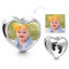 Picture of Footprint Heart Photo Charm in 925 Sterling Silver