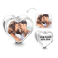 Picture of Engraved Heart Photo Charm in 925 Sterling Silver