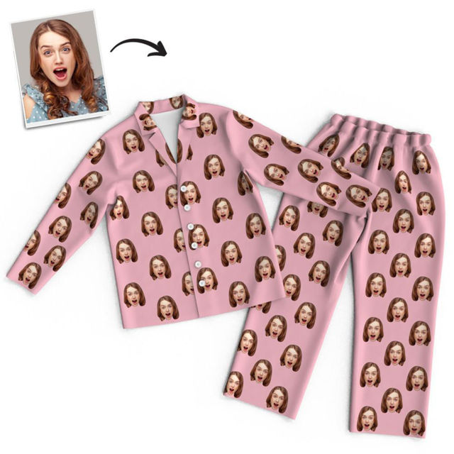 Picture of Customized Colorful Face Pajamas as Unisex Best Gifts