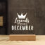 Picture of Crown Legend Night Light - Personalized It With Month Of Birth