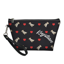 Picture of Custom Repeat Pet Photo And Red Heart Portable Cosmetic Bag Personalized Pet Photo Make Up Bag Personalized Name With Red Heart Element Custom Gifts For Pet Lovers