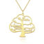 Picture of Personalized Family Tree Of Life Name Necklace in 925 Sterling Silver