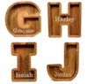 Picture of Personalized Wooden Piggy Bank for Kids Boys Girls - Large Piggy Banks 26 English Alphabet Letter-V - Transparent Money Saving Box