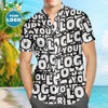 Picture of Custom Logo Hawaiian Shirts Muti-Logo Design Aloha Beach Shirt For Men