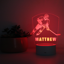 Picture of Custom Name Night Light With Colorful LED Lighting - Multicolor Ice Hockey Player Night Light With Personalized Name