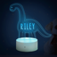 Picture of Custom Name Night Light With Colorful LED Lighting - Multicolor Macrocollum Night Light With Personalized Name