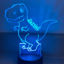 Picture of Custom Name Night Light With Colorful LED Lighting - Multicolor Dinosaur Boy Night Light With Personalized Name