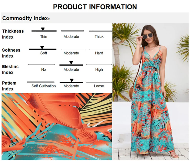 Picture of Bohemian Floral Suspender Dresses for a Chic Spring/Summer Look - V-Neck Boho Long Maxi Dress - Beach/Wedding Party Camisole Dress for Girls