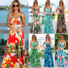 Picture of Chic Spring/Summer Look Bohemian Floral Suspender Dresses - V-Neck Boho Long Maxi Dress - Beach/Wedding Party Camisole Dress for Girls