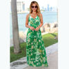 Picture of Chic Spring/Summer Look Bohemian Floral Suspender Dresses - V-Neck Boho Long Maxi Dress - Beach/Wedding Party Camisole Dress for Girls