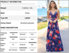 Picture of Chic Spring/Summer Look Bohemian Floral Suspender Dresses - V-Neck Boho Long Maxi Dress - Beach/Wedding Party Camisole Dress for Girls