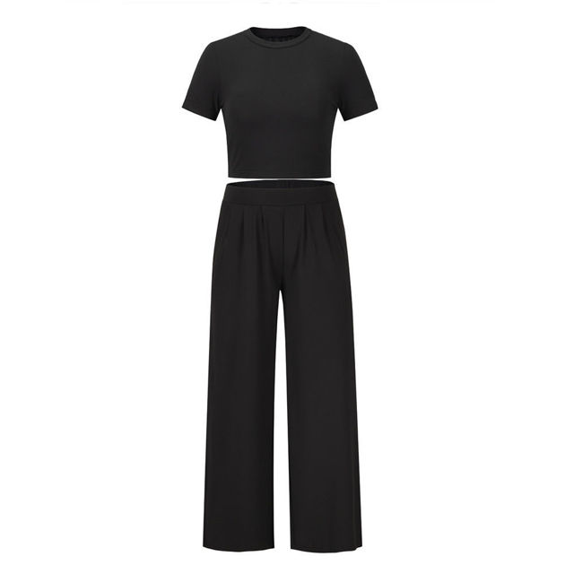 Picture of Fashionable Casual Suit - Spring/Summer Short-sleeved T-shirt & Trousers Two-piece Set - Suit for Women/Girls