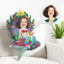 Picture of Custom  Face  Pillow Garland Mermaid  With Your Face Unique Personalized