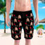 Picture of Custom Photo Face Men's Beach Pant - Personalized Face Copy with Text - Multi Faces Quick Dry Swim Trunk, for Father's Day Gift or Boyfriend etc.