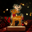 Picture of Cartoon Reindeer Snowman Night Light with Irregular Shape - Personalized It With Your Kid's Name