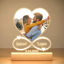 Picture of Personalised Heart Shaped Photo Anniversary Night Light - Custom Photo Night Lamp - Valentine's Day Gift